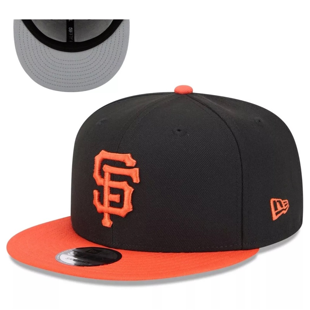 San Francisco Giants 9FIFTY Adjustable Snap-Back New Era Cap - Black/Orange